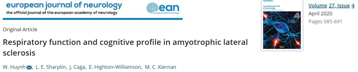 ALSでの呼吸機能と認知機能の関連性(Eur J Neurol)｜神経内科の論文学習