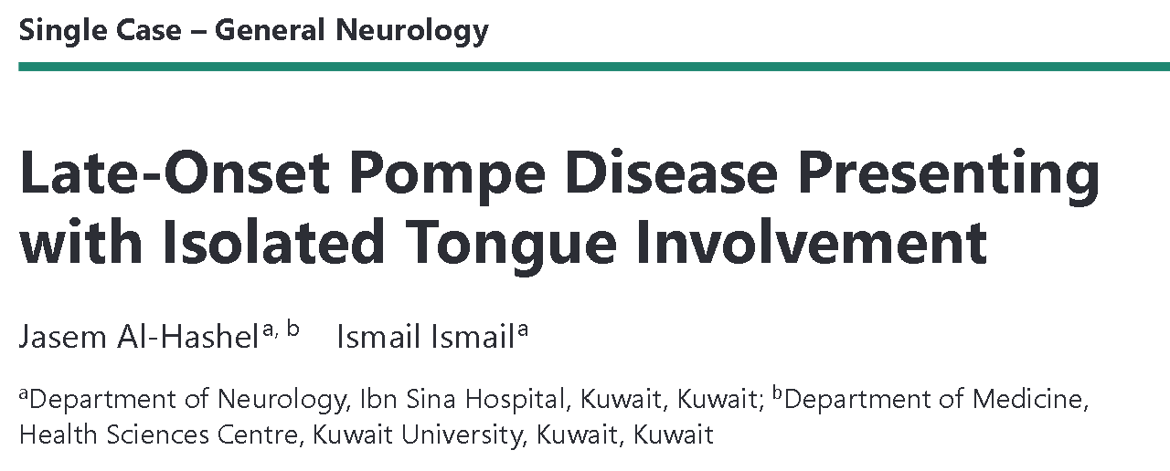 舌障害のみを呈した遅発性ポンペ病の症例